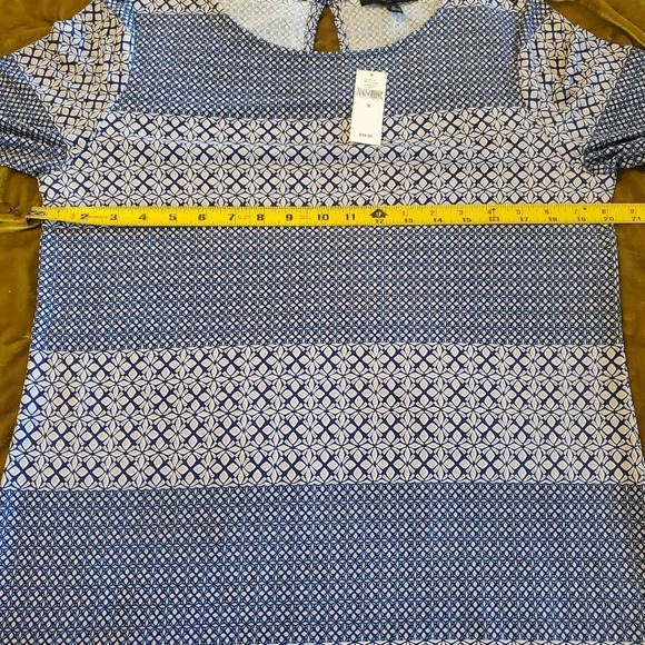 NWT Banana Republic Factory blue patterned dress M - Picture 5 of 14